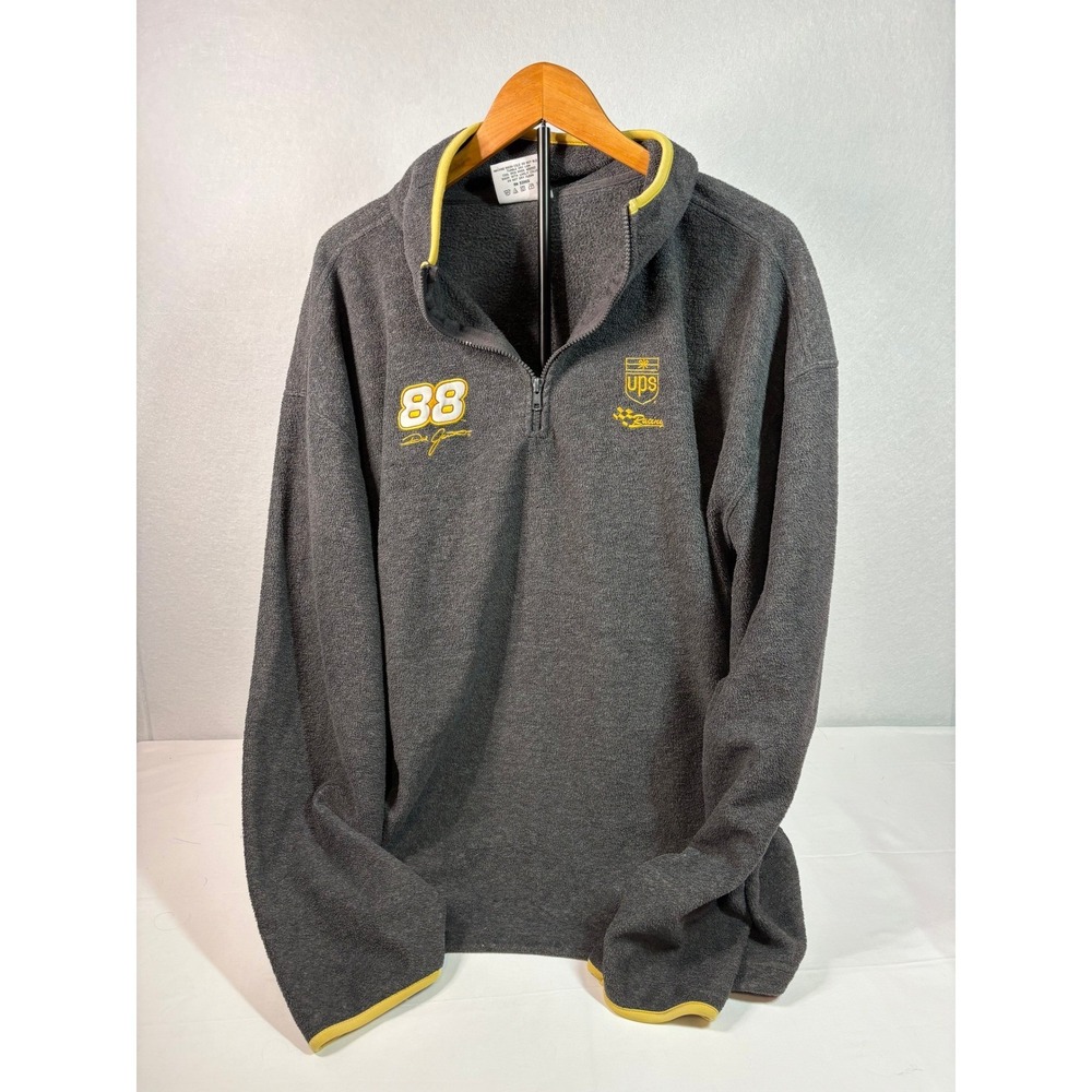 Chase Authentics Dale Jarrett UPS Racing 88 Fleece Quarter‎ Zip Pullover Grey XL